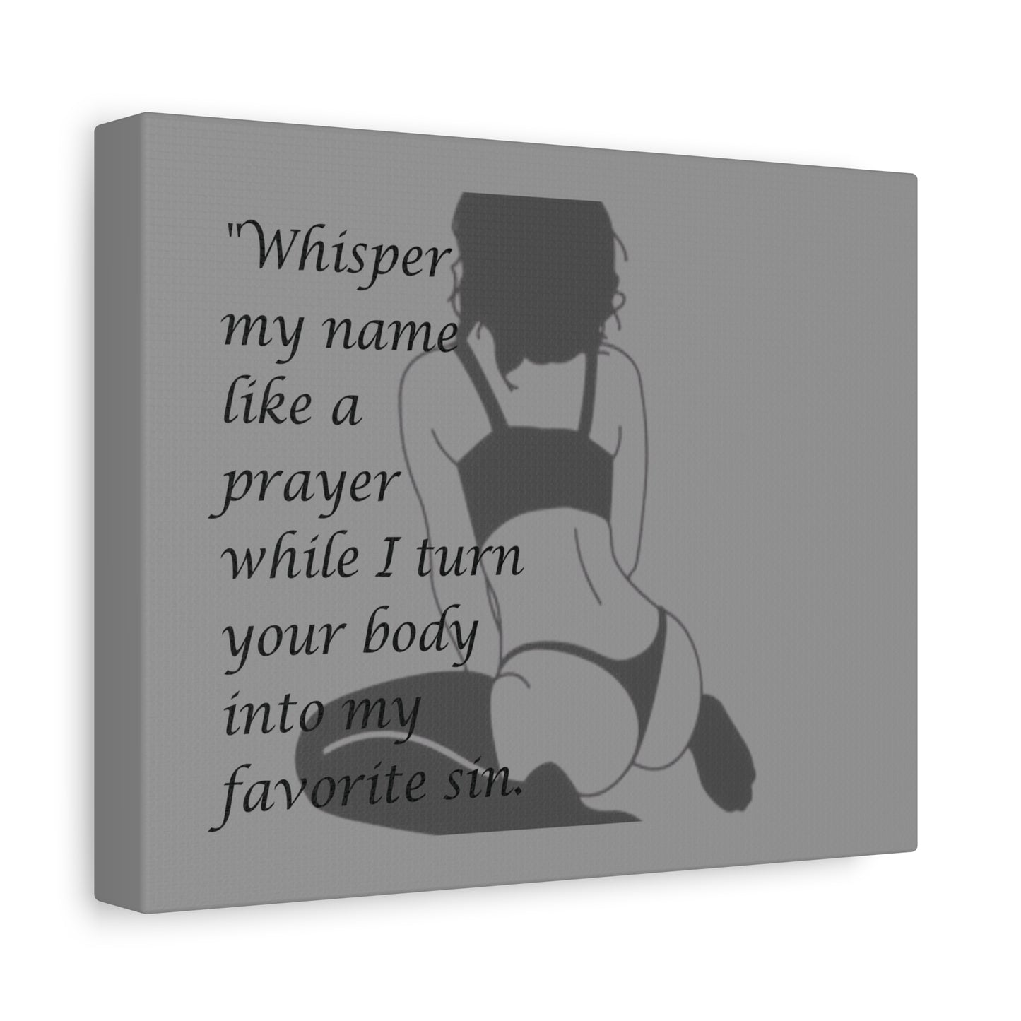 Sensual Quote Matte Canvas Art - Whisper My Name Decor